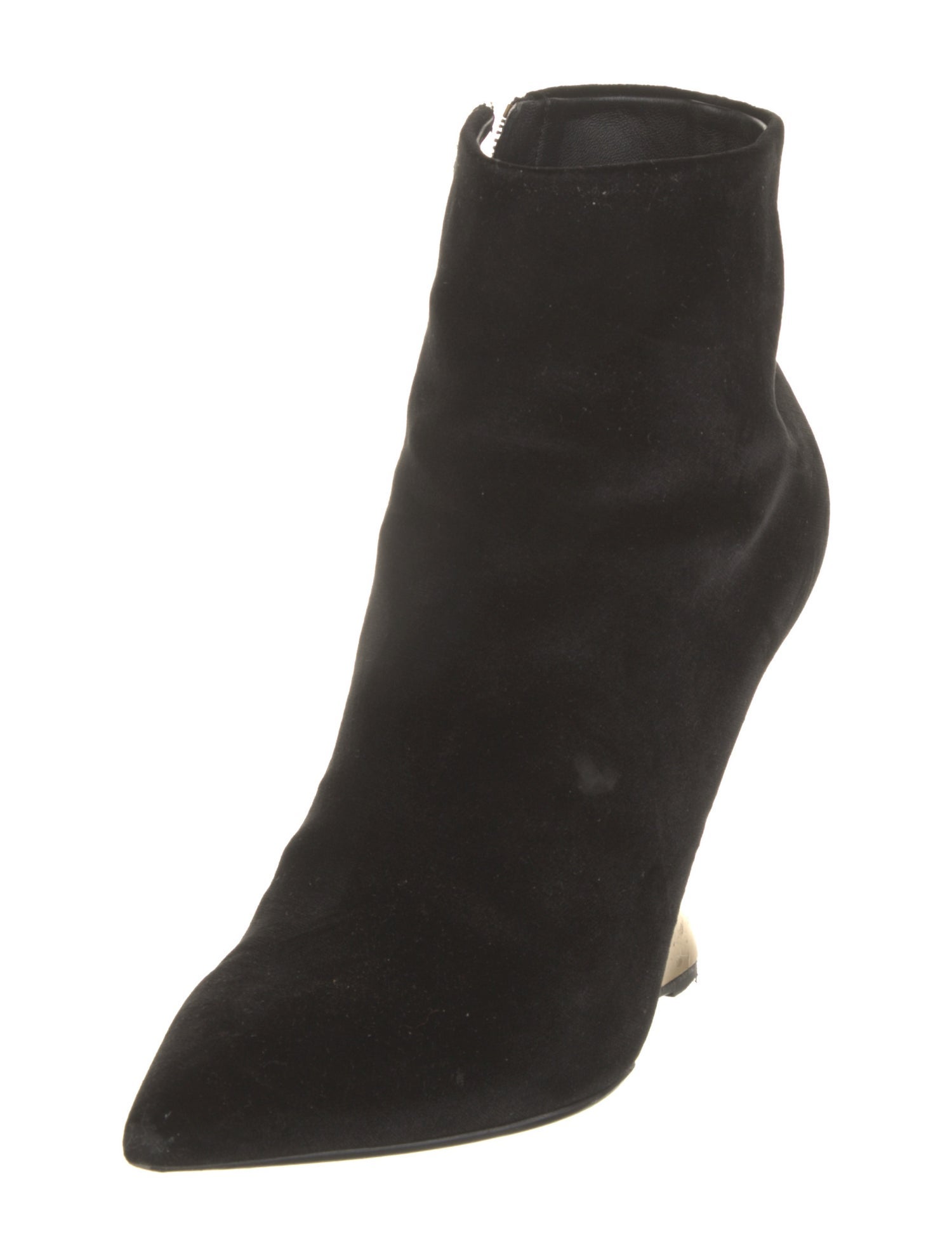 Salvatore Ferragamo Velvet Colorblock Pattern Sock Boots