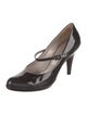 Salvatore Ferragamo Patent Leather Bow Accents D'Orsay Pumps