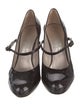 Salvatore Ferragamo Patent Leather Bow Accents D'Orsay Pumps