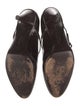 Salvatore Ferragamo Patent Leather Bow Accents D'Orsay Pumps