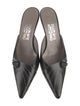 Salvatore Ferragamo Leather Leather Trim Embellishment Mules
