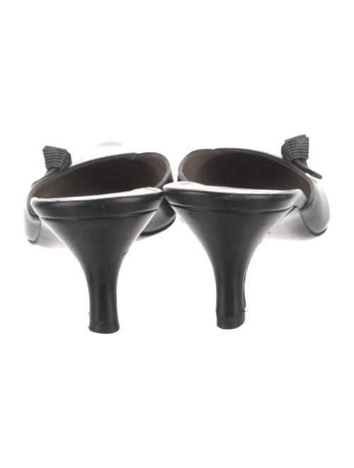 Salvatore Ferragamo Leather Leather Trim Embellishment Mules