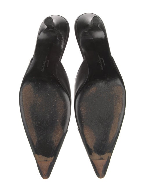 Salvatore Ferragamo Leather Leather Trim Embellishment Mules