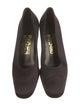 Salvatore Ferragamo Satin Crystal Embellishments Pumps