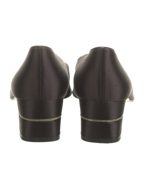 Salvatore Ferragamo Satin Crystal Embellishments Pumps