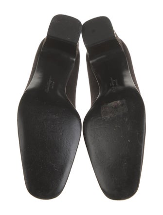 Salvatore Ferragamo Satin Crystal Embellishments Pumps