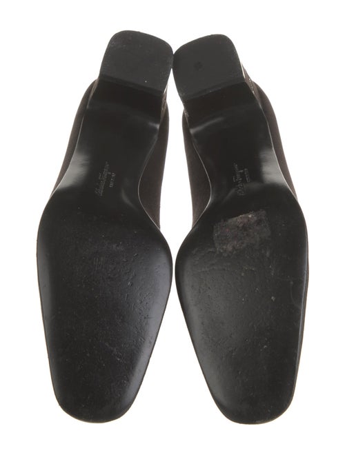 Salvatore Ferragamo Satin Crystal Embellishments Pumps