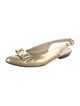 Salvatore Ferragamo Leather Slingback Flats