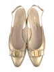 Salvatore Ferragamo Leather Slingback Flats