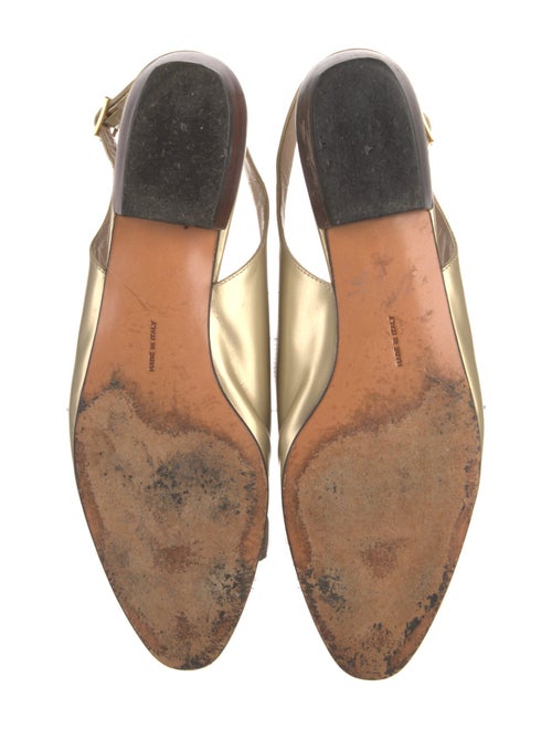 Salvatore Ferragamo Leather Slingback Flats