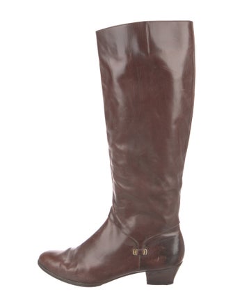 Salvatore Ferragamo Leather Riding Boots