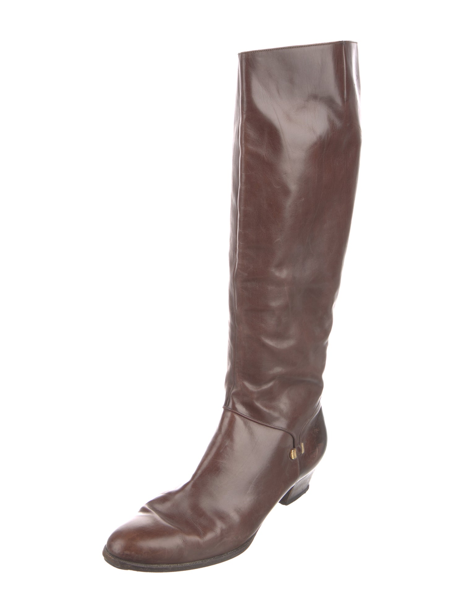 Salvatore Ferragamo Leather Riding Boots