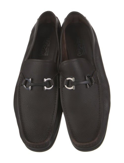 Salvatore Ferragamo Gancini Logo Leather Loafers