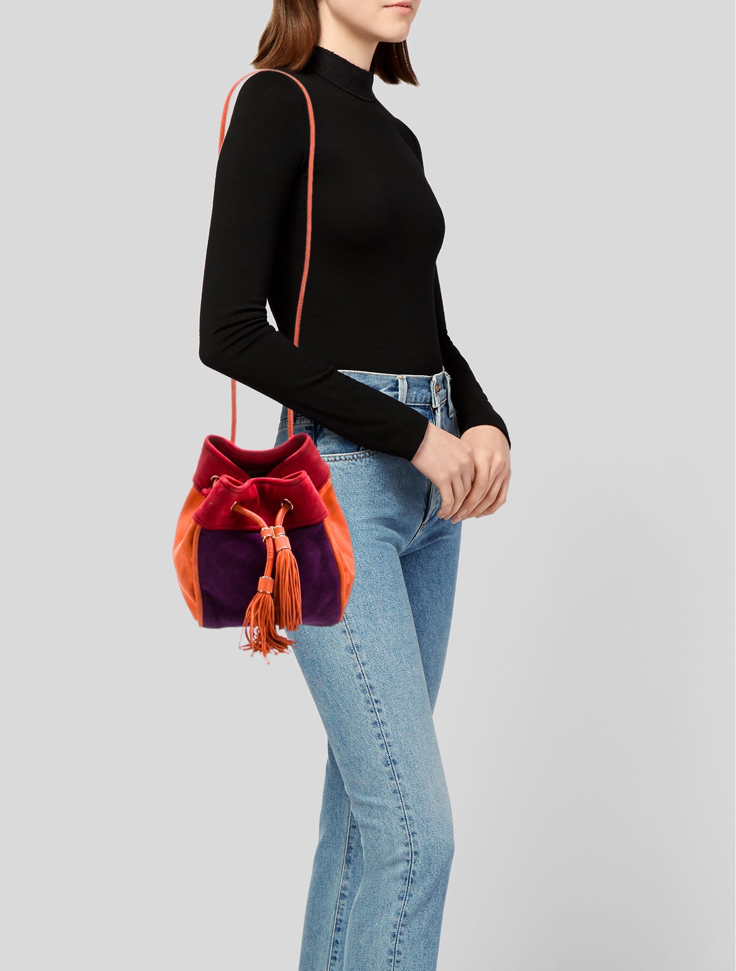 Salvatore Ferragamo Suede Bucket Bag