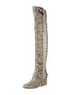 Salvatore Ferragamo Gancini Logo Snakeskin Boots