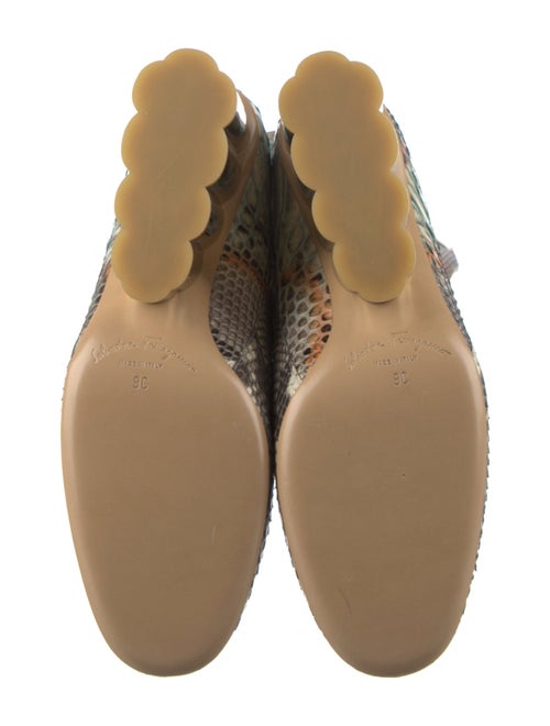 Salvatore Ferragamo Gancini Logo Snakeskin Boots