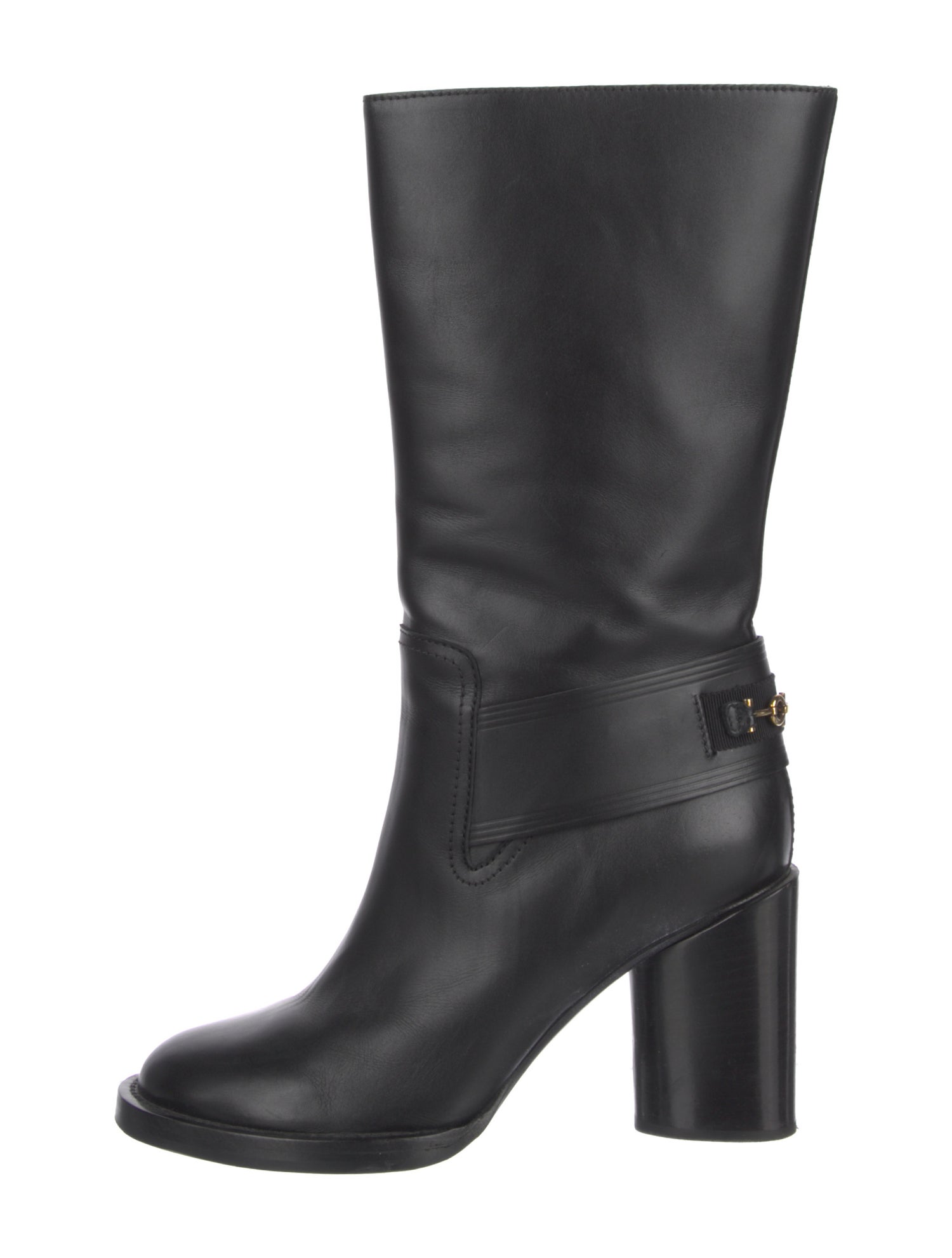 Salvatore Ferragamo Gancini Logo Leather Boots