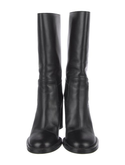 Salvatore Ferragamo Gancini Logo Leather Boots