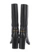 Salvatore Ferragamo Gancini Logo Leather Boots