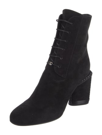 Salvatore Ferragamo Suede Lace-Up Boots