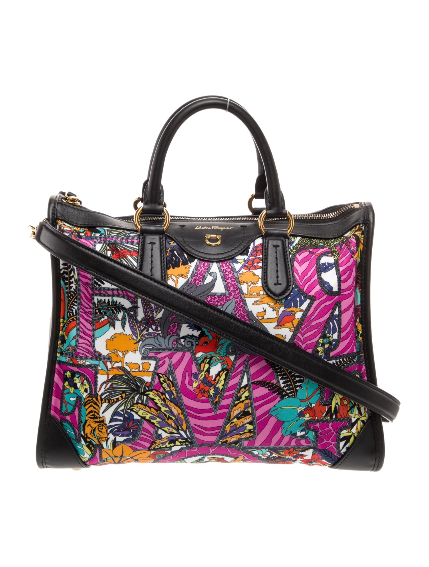 Salvatore Ferragamo Nylon Top Handle Bag