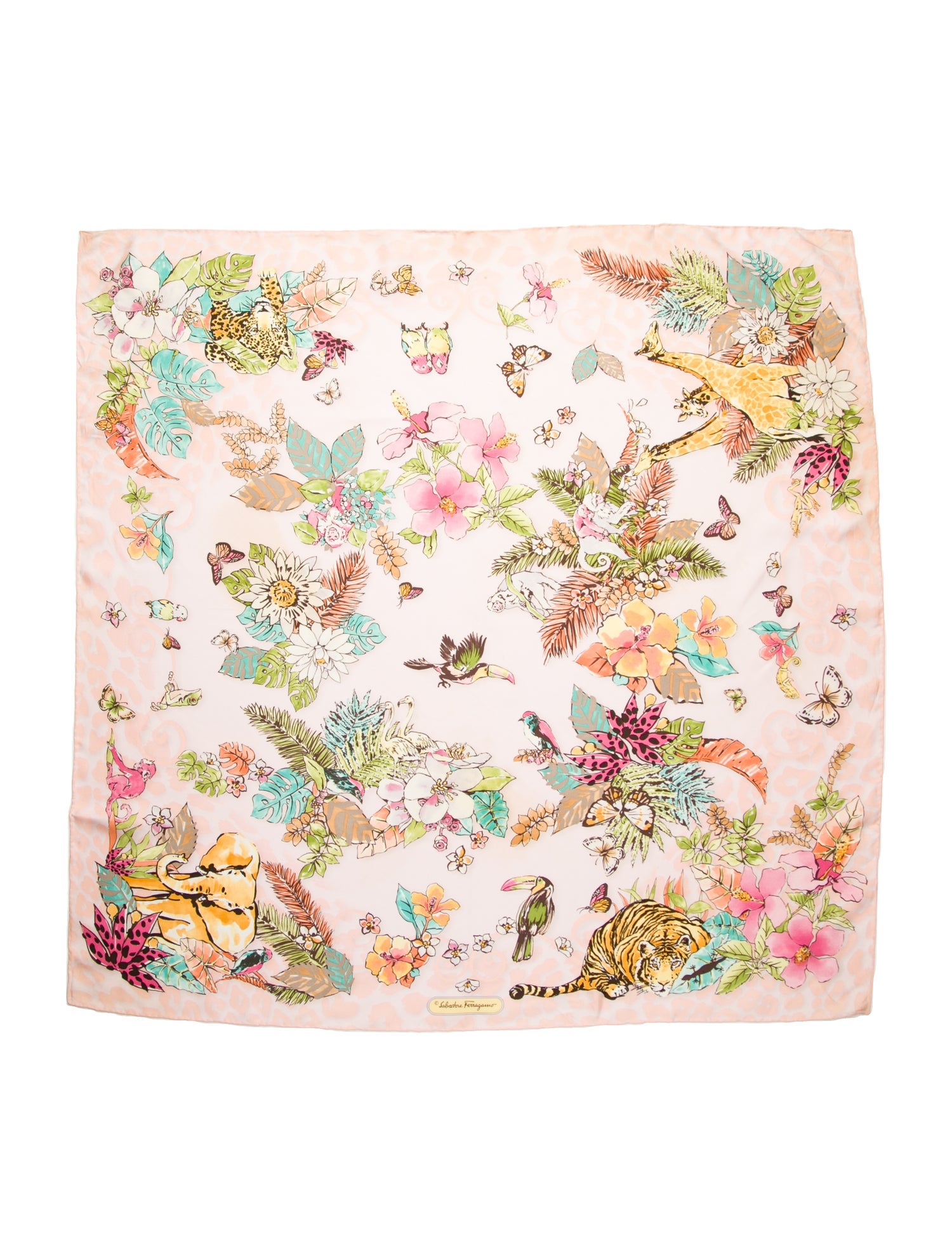 Salvatore Ferragamo Floral Print Scarf