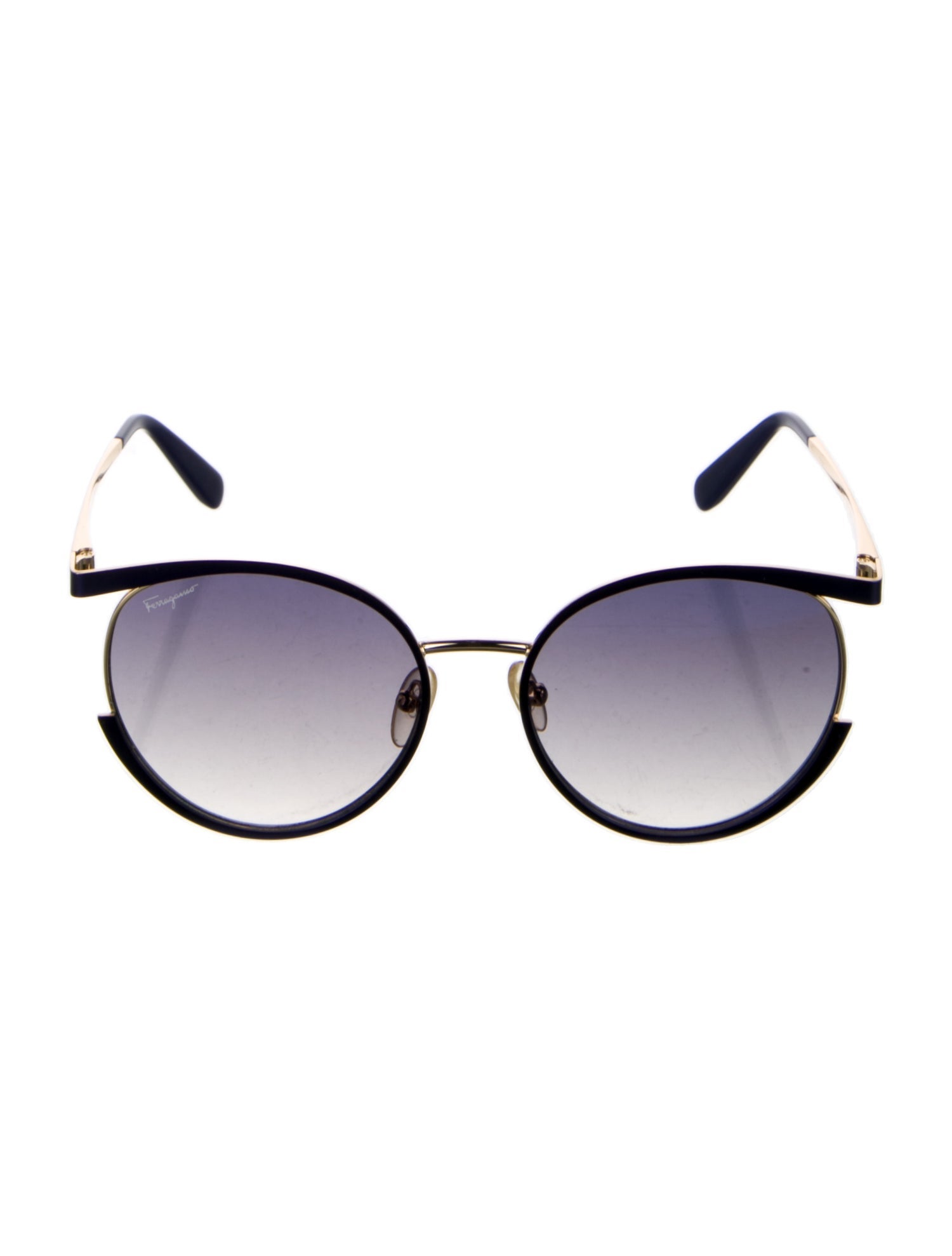 Salvatore Ferragamo Round Gradient Sunglasses