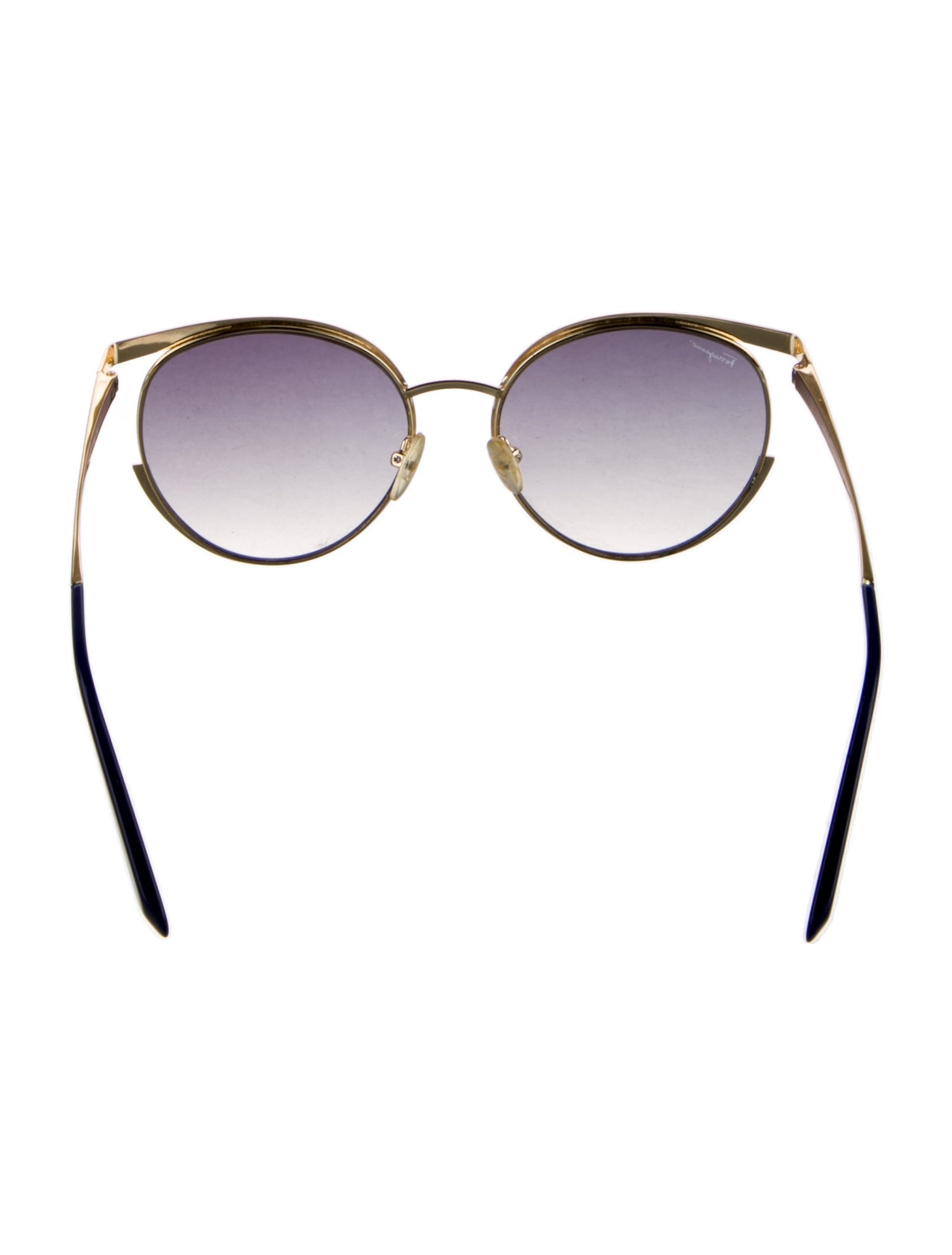 Salvatore Ferragamo Round Gradient Sunglasses
