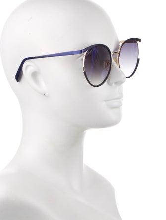 Salvatore Ferragamo Round Gradient Sunglasses