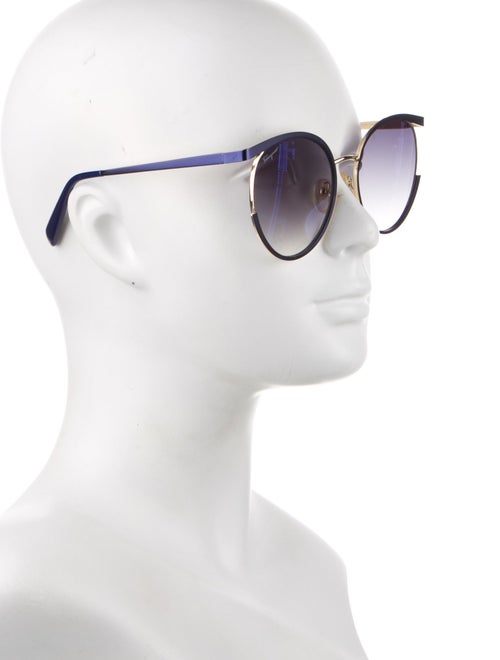 Salvatore Ferragamo Round Gradient Sunglasses