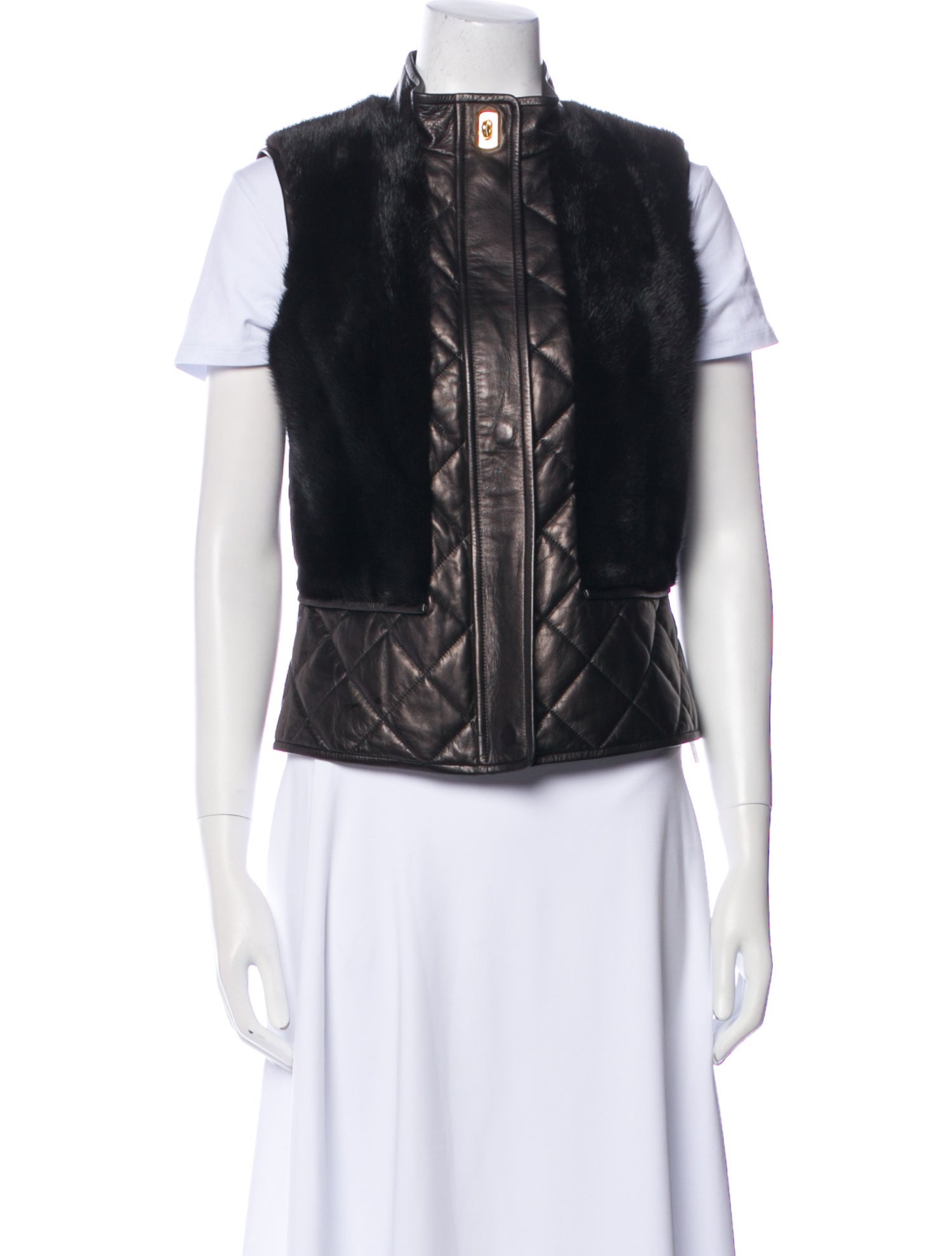 Salvatore Ferragamo Lamb Leather Fur Jacket