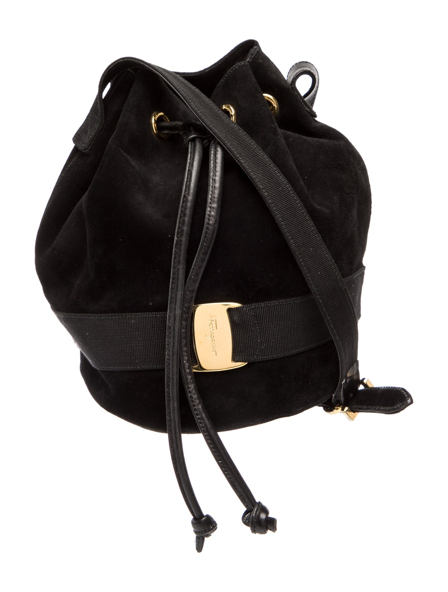 Salvatore Ferragamo Suede Bucket Bag