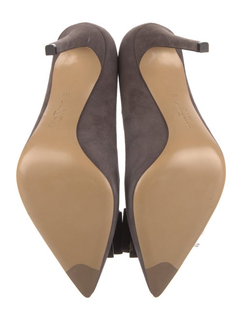 Salvatore Ferragamo Suede Bow Accents Pumps