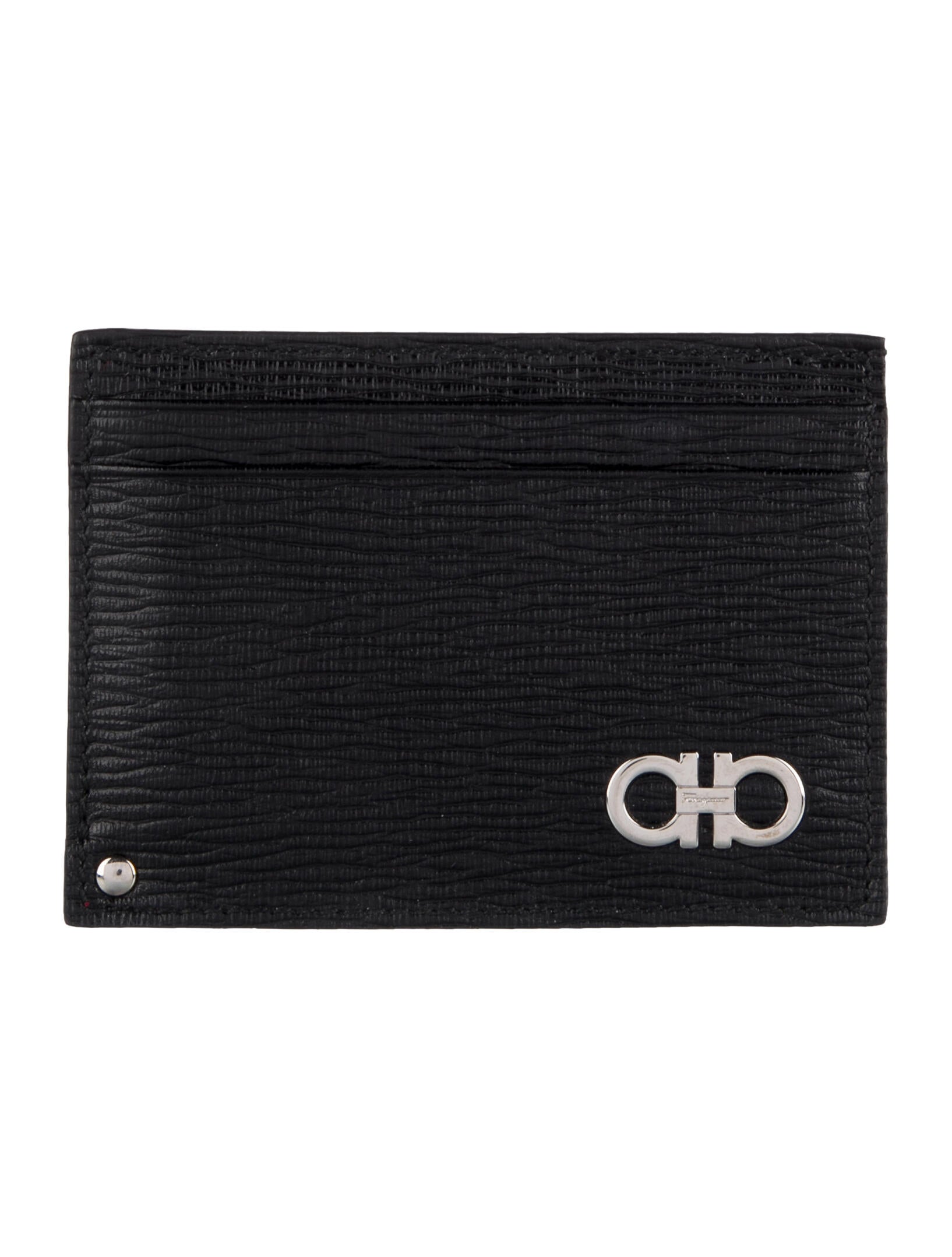 Salvatore Ferragamo Leather Graphic Print Card Holder
