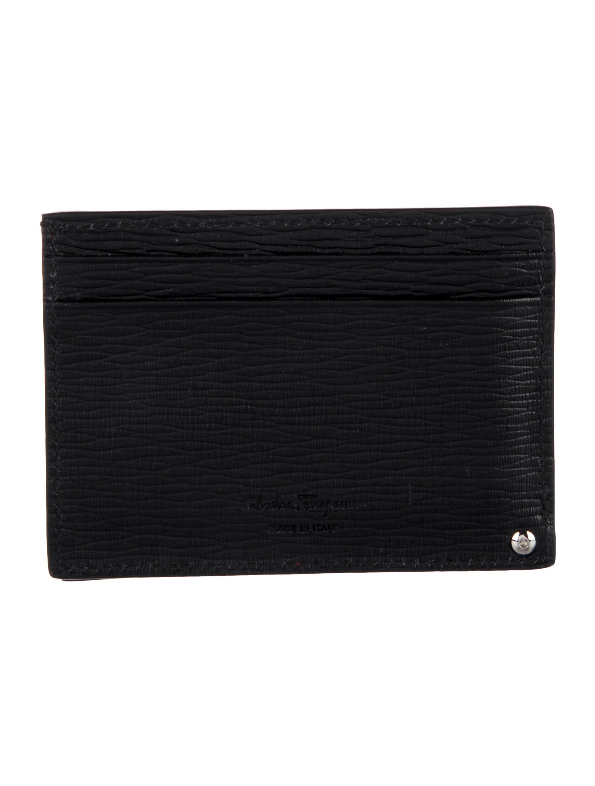 Salvatore Ferragamo Leather Graphic Print Card Holder