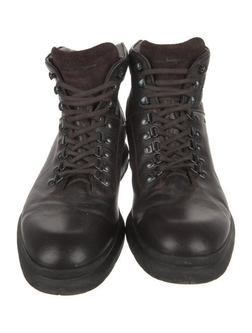 Salvatore Ferragamo Leather Lace-Up Boots