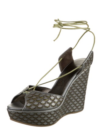 Salvatore Ferragamo Leather Patterned Espadrilles