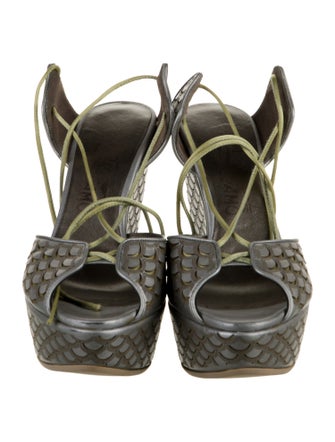 Salvatore Ferragamo Leather Patterned Espadrilles