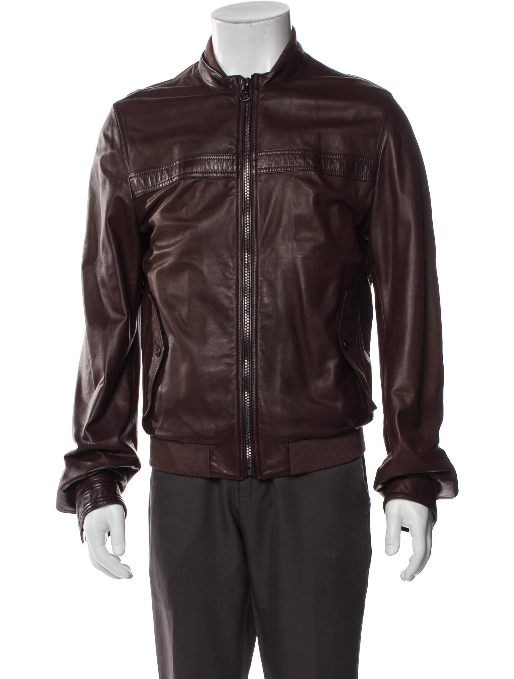 Salvatore Ferragamo Leather Moto Jacket