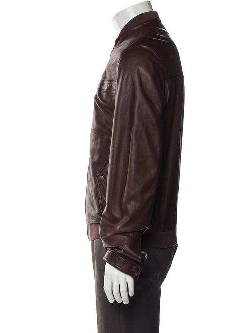 Salvatore Ferragamo Leather Moto Jacket