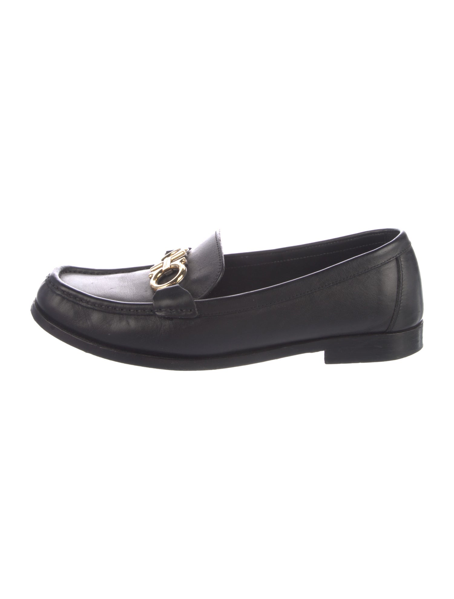 Salvatore Ferragamo Gancini Logo Leather Dress Loafers