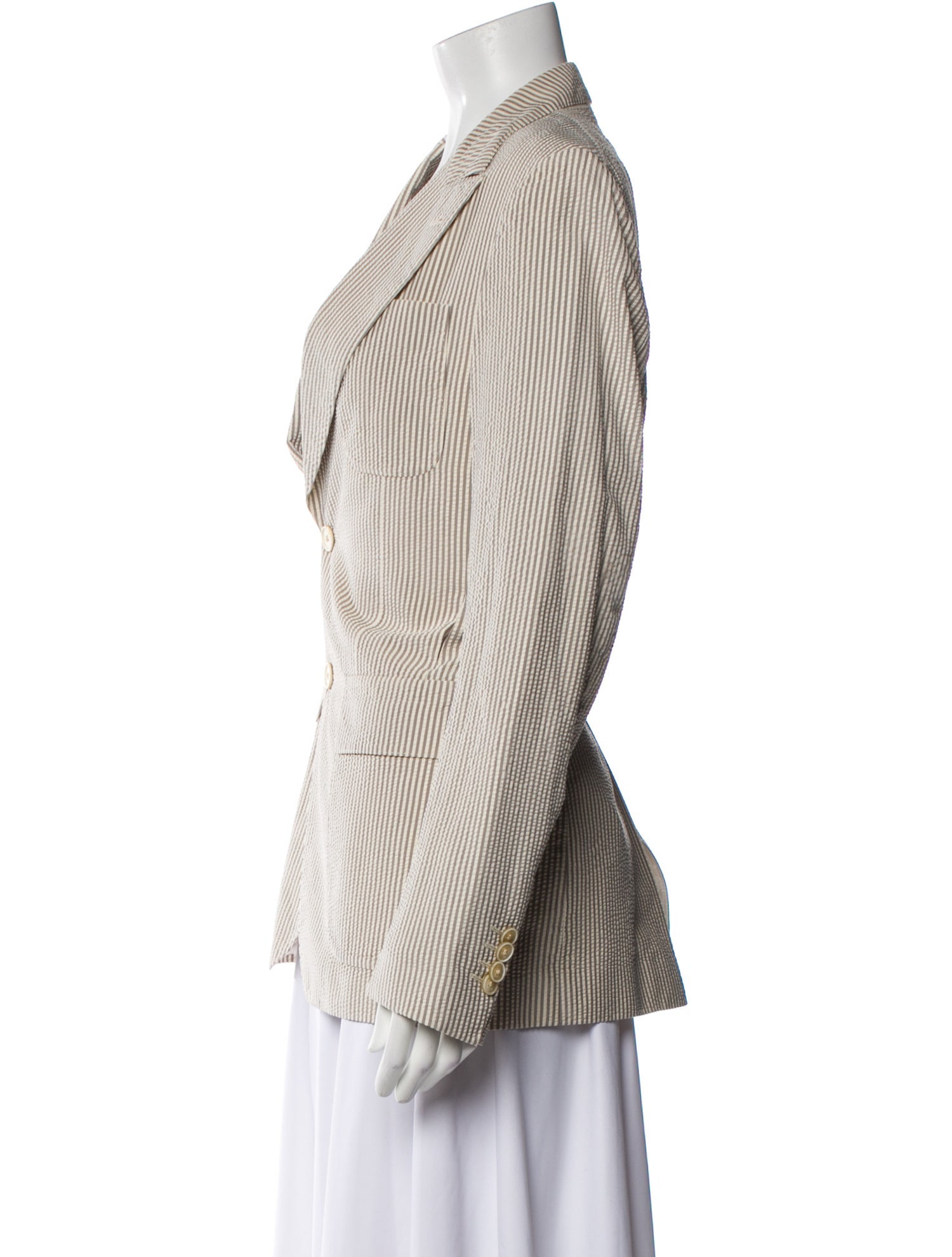 Salvatore Ferragamo Silk Striped Blazer