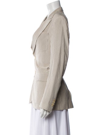 Salvatore Ferragamo Silk Striped Blazer