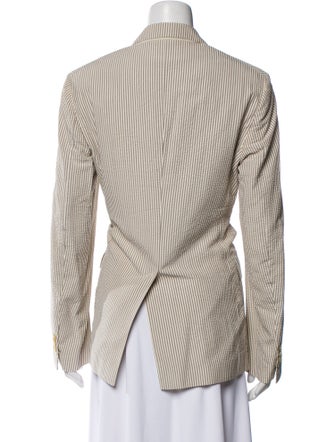Salvatore Ferragamo Silk Striped Blazer