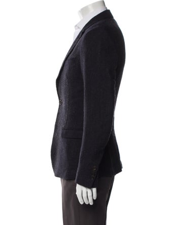 Salvatore Ferragamo Wool Printed Peacoat