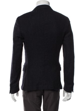 Salvatore Ferragamo Wool Printed Peacoat