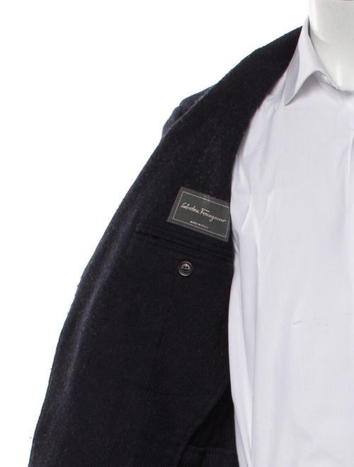 Salvatore Ferragamo Wool Printed Peacoat