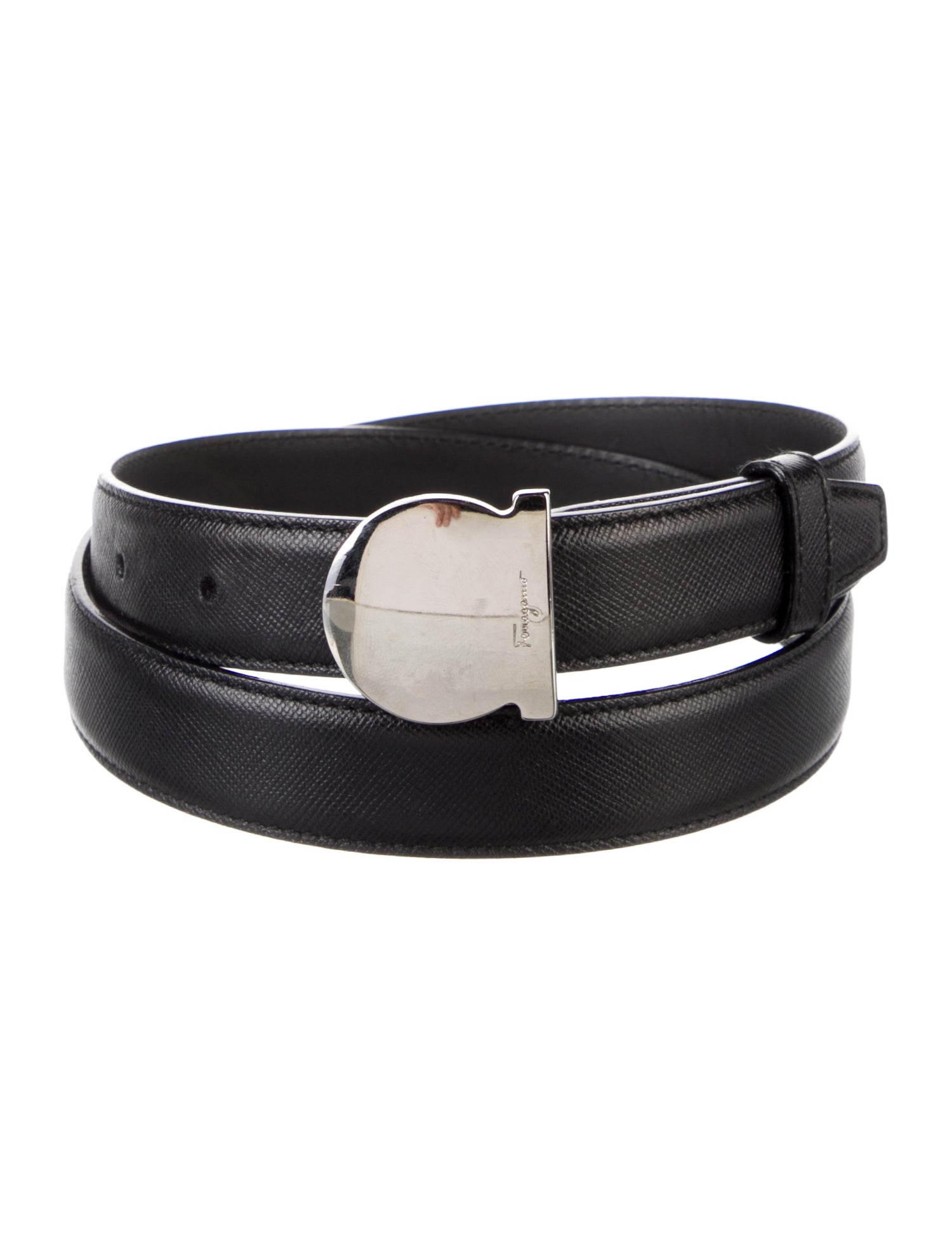 Salvatore Ferragamo Skinny Leather Belt