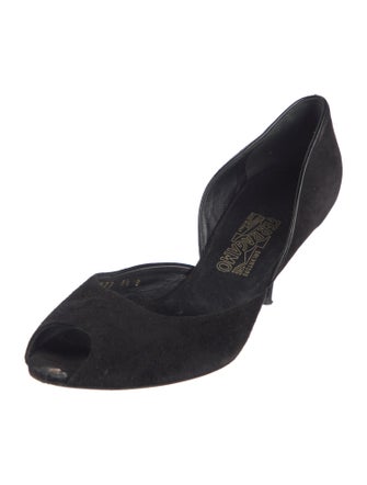 Salvatore Ferragamo Suede D'Orsay Pumps