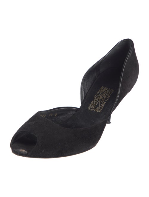 Salvatore Ferragamo Suede D'Orsay Pumps